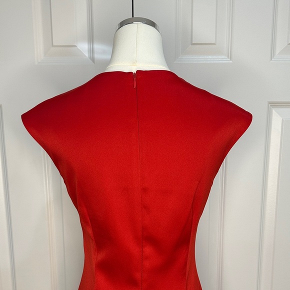 London Times Red Keyhole Sheath Bodycon Cocktail Valentine’s Day Dress Size S - Picture 12 of 17